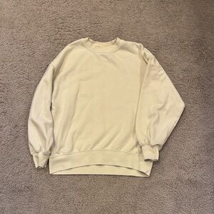 Zara Girl's Cream Crewneck Sweater